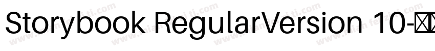 Storybook RegularVersion 10字体转换